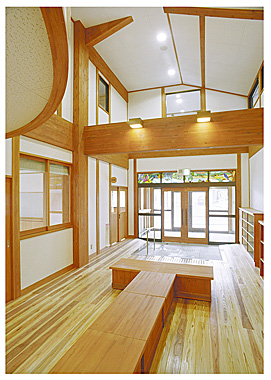 木造建築の施工事例：富山市音川交流センター 2枚目