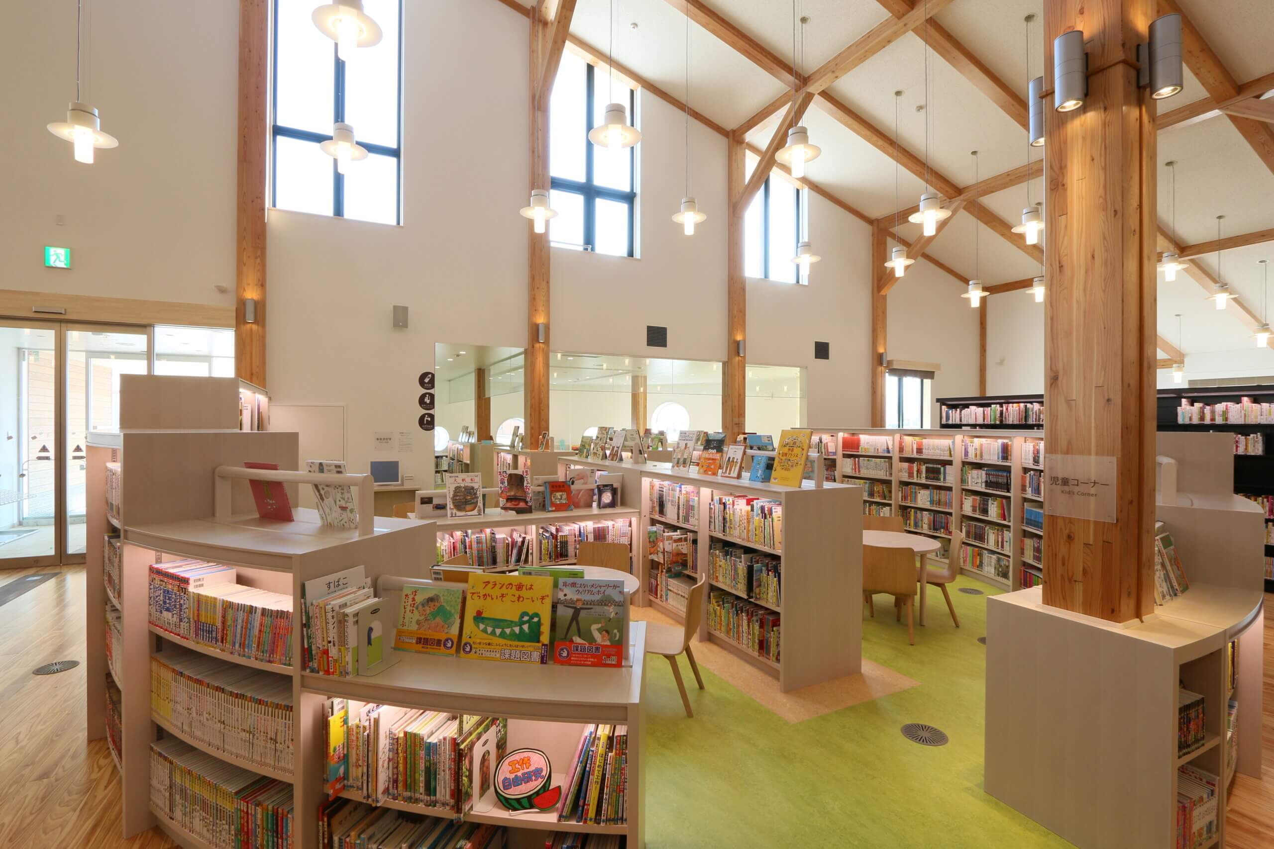 木造建築の施工事例：陸前高田市立図書館 3枚目