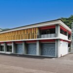 葛巻町複合庁舎／盛岡中央消防署葛巻分署　木ルーバー