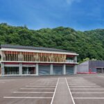 葛巻町複合庁舎／盛岡中央消防署葛巻分署　木ルーバー